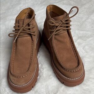 Women’s J Slides Brown Suede platform shoes